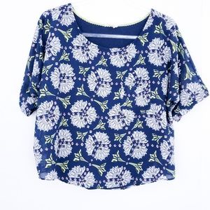 Anthro Meadow Rue Graphic Print Oversized Floral